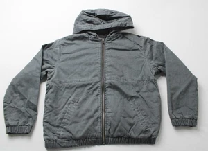 Abercrombie Kids Boy's Hooded Sherpa Lined Workwear Jacket EH6 Grey Size 9/10 - Picture 1 of 4