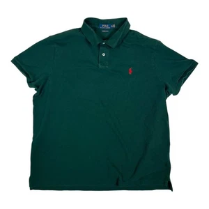 Polo Ralph Lauren Poloshirt Herren Medium Grün Custom Slim Fit Rot Pony Logo - Bild 1 von 7