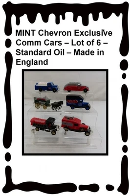 MINT Chevron Exclusive Comm Cars – Lot of 6 – Standard Oil – Made in England - Image 1 of 4