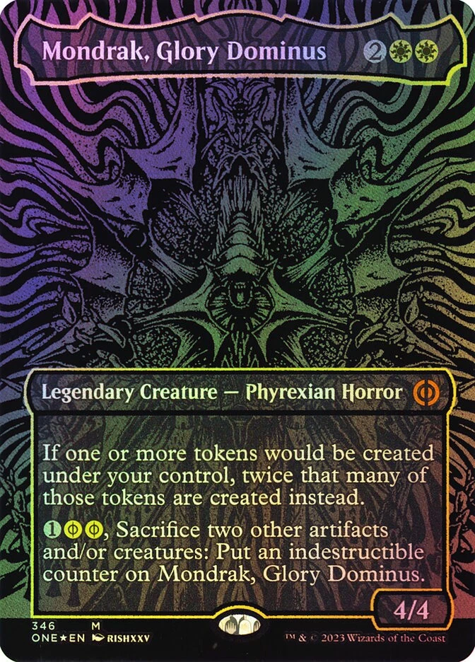MTG OIL SLICK FOIL Mondrak, Glory Dominus (#346) - Phyrexia: All Will Be One - Image 1 of 1