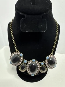 Collar J.Crew Vintage Púrpura Rosa Teal Cristales Racimo de Flores Nuevo de Lote Antiguo - Imagen 1 de 6