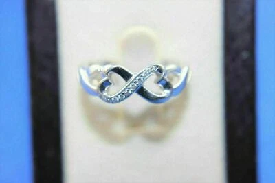 Anillo de compromiso en forma de corazón 0,50 quilates redondo moissanita oro blanco 14K regalo talla 6 Foto 1 de 4
