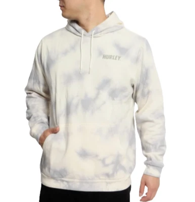 Hurley Hombres Talla XL - Fastlane Tie-Dye Verano Pullover Sudadera con Capucha Leche de Coco Foto 1 de 4