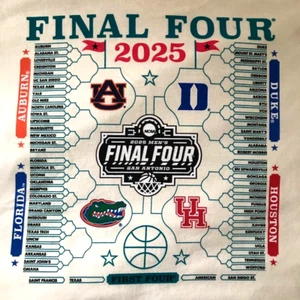 2025 Final Four San Antonio 4 Teams Road to Final Four Men's Shirt Size 2XL - Picture 1 of 8