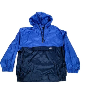 Gap Boys Windbreaker Jacket L / XL Blue Hoodie 1/4 Zip Pocket Lightweight Vented - Picture 1 of 10
