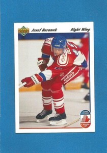 Josef Beranek RC 1991-92 Upper Deck UD NHL Hockey #17 (NM+) Team Czechoslovakia