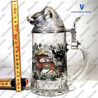Collector?s Item Vintage German Glass Stein with Boar?s Head Lid