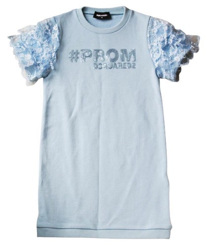 DSQUARED2 ABITO BAMBINO BAMBINA PAILLETTES COTONE IMPREZIOSITO 6 ANNI