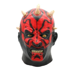 Star Wars Darth Maul Maske Cosplay Voller Kopf Halloween Sith Maske Props Latex - Bild 1 von 7