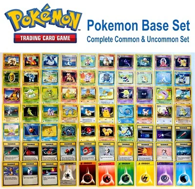 Juego Base Pokemon Completo Común/Poco Común WOTC 70 Cartas Pokemon Foto 1 de 3