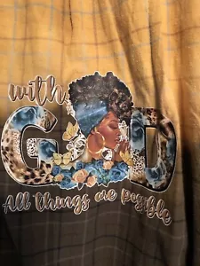 Women’s Apparel Up-cycled Distressed Flannel Shirt FREE PLUNDER JEWELRY! - Picture 1 of 6
