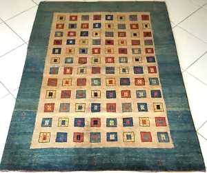 Perserteppich Kashkuli Handgeknüpfte Meisterstück Orient Teppich Beige Blau Grün - Bild 1 von 10