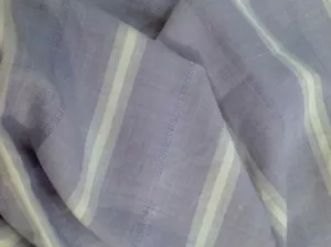 100% tessuto lino Ramie filato tinto bianco e tessuto dobby a righe leggero - Foto 1 di 3