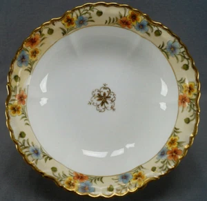 Nippon Morimura Hand Painted Blue Yellow Orange Floral & Gold Bowl Circa 1911-21 - Picture 1 of 10