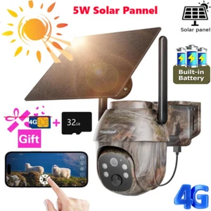 UsoGood 4G LTE solar wildlife camera W/ SIM/SD card,360° PTZ PIR Hunting Camera - Picture 1 of 12