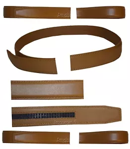 Correa cinturón hombre piel camel talla xl. 43" correa cuero genuino correa nueva solamente - Imagen 1 de 15