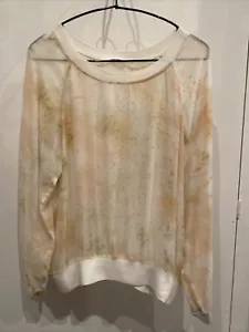 Club Monaco flora Sz Small Sheer Silk Blouse Top Vgc Box 61 - Picture 1 of 9