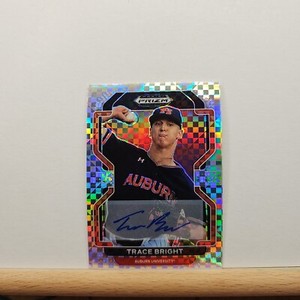 2022 Prizm Draft Picks Trace Bright Autograph POWER PLAID Prizm 02/17 # PDP137