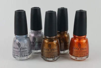 PACK DE 5 ESMALTES DE UÑAS PORCELANA ESMALTADOS CON ENDURECEDORES LOTE MIXTO COLORES EN DESCRIPCIÓN Foto 1 de 4
