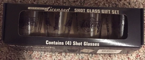 NBA Los Angeles Lakers Collectible Glass Shot Set of 4-2oz Drinking Shot Glasses Cover