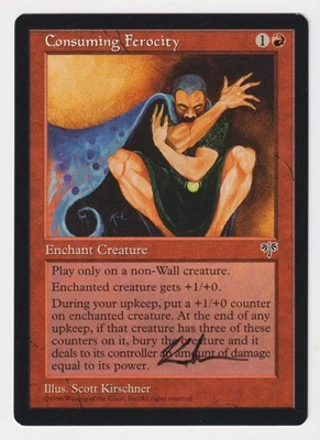 Signed Consuming Ferocity LP Mirage Artist Scott Kirschner 1996 WOTC MTG Magic! - Image 1 of 2