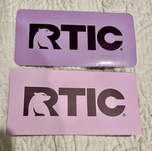 RTIC-Logo STICKERS-5” X 2.5”-purple & Pink-Includes 2 Stickers-NEW - Picture 1 of 1