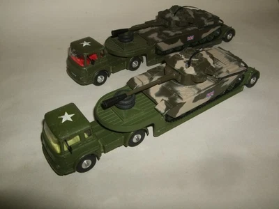 Corgi TanK Transporters x 2, Corgi 1135 Bedford Heavy Equipment Transporters x 2 - Image 1 of 4