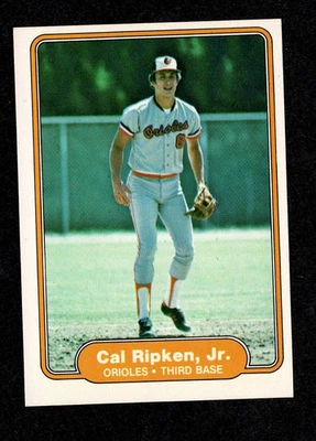 Tarjeta de novato Cal Ripken Jr 1982 Fleer MLB #176 (en muy buen estado) - Baltimore Orioles Foto 1 de 2