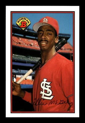 WILLIE MCGEE ⚾ 1989 Bowman Tiffany SP #442 St. Louis Cardinals - Image 1 of 2