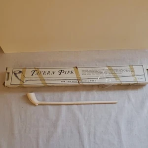 Pipa de taberna de arcilla de 12", cerámica Williamsburg S-180 con caja original - Imagen 1 de 9