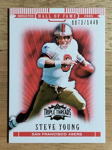 2007 Topps Triple Threads #100 Steve Young - Foto 1 di 2