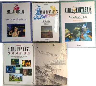 Final Fantasy VII FF7, IX FF9, X FF10 Piano Score Book Sheet Music 5Set Japan - Image 1 of 4