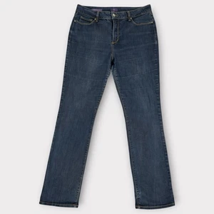 Pantalones de mezclilla Not Your Daughters para mujer talla W33 L32 azul Marilyn rectos NYDJ cremallera mosca - Imagen 1 de 11
