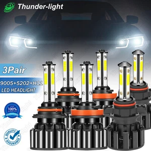 For Ford F 150 2015-2021 6X LED Headlight Hi/Lo +Fog Light Bulbs Combo Kit 6000K - Bild 1 von 10