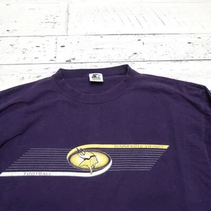Vintage Starter Brand Minnesota Vikings Shirt Size M Purple Long Sleeve USA Made - Picture 1 of 7