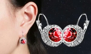 Cubic Zirconia Lever-back Mia Earrings FAST Dispatch - Picture 1 of 22