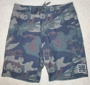 Salty Crew Boardshorts Mens 30 Camo Print Shorts Swim Surf Land or Sea - Picture 1 of 6