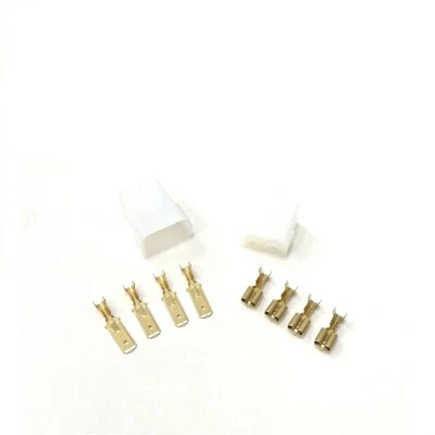 ALM ELECTRICAL SOLUTIONS 4 Way Multi Way Connector Housing Kit - 6.3mm Spade Terminals Male & Female
