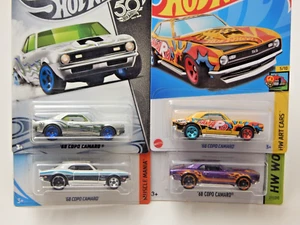 Hot Wheels '68 Copo Camaro Zamac Muscle Mania Workshop Art Cars Lot of 4 - Picture 1 of 6