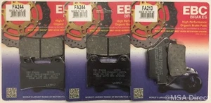APRILIA DORSODURO 750 FACTORY (2010 to 2013) EBC Organic FRONT & REAR Brake Pads - Picture 1 of 8