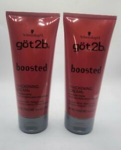 2 Tubes Schwarzkopf got2b BOOSTED Thickening Cream Medium Hold  6 oz each New