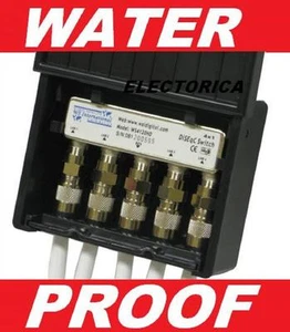 4X1 WATER PROOF DISEqC SWITCH SATELLITE FTA LNB DTV BEV HD BELL DISH NETWORK  - Picture 1 of 3