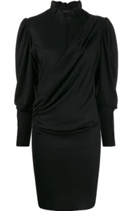 WOW! New Tags Isabel Marant "Divya" black puff sleeve mini dress US 6 $985 - Picture 1 of 2