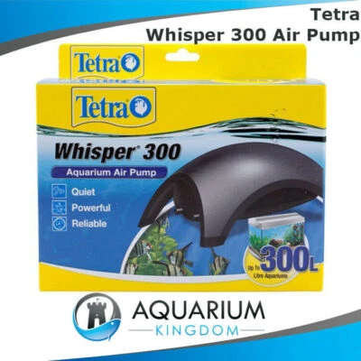 Tetra Whisper 300 Aquarium Air Pump - 300L Fish Tank Twin Outlet Oxygen Aerator - image 1 of 4