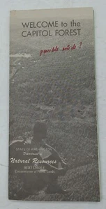 Vintage "Capitol Forest" Olympia WA Map c.1970 Washington State - Picture 1 of 3