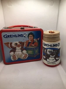 Fiambrera metálica Gremlins 1984 vintage con termo Aladdin Industries - Imagen 1 de 19