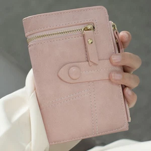 Portafoglio Donna Rfid Blocking Piccolo Compatto Trifold Pelle Tascabile con Finestra ID - Foto 1 di 21