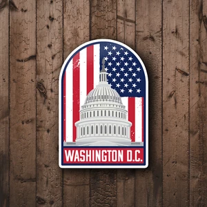 Washington D.C. Glossy Travel Sticker - Laptop/Decorative Travel Sticker - Picture 1 of 3