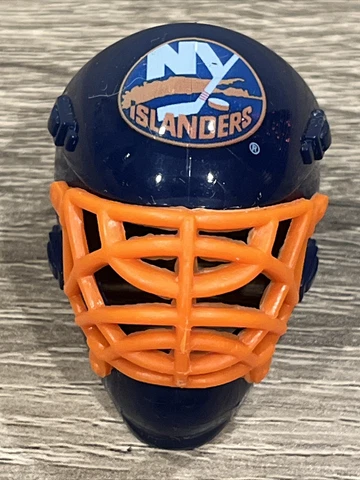 New York Islanders Hockey Goalie Mini Helmet Mask Franklin NHL 1.5" Blue Orange Cover