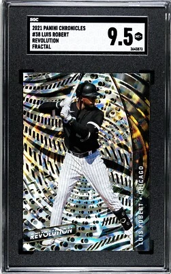 2021 Panini Chronicles #38 Luis Robert Revolution Fractal SGC 9.5 Mint+ - Image 1 of 2